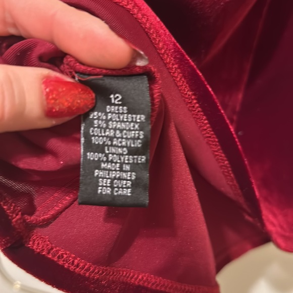 BCXgirl stretch red velvet Christmas dress - Picture 7 of 11